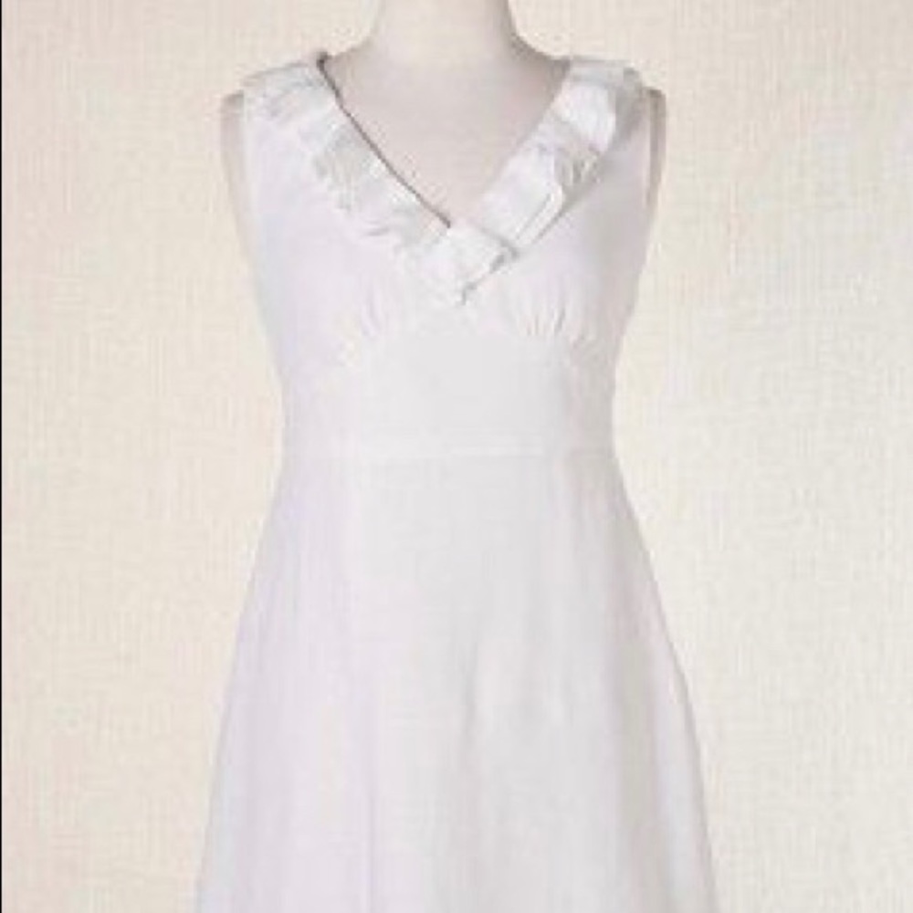 Biden linen ruffle midi dress 6R